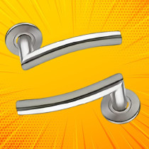 Abbasali Stylish and Modern Rozzet Door Handle Model SS 013, Elegant Design for Any Interior