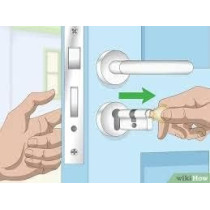 Abbasali Door Cylinder 70mm SN with 3 Keys and Screwdriver for Easy Installation