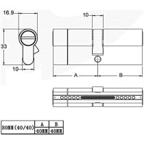 Abbasali Door Lock Cylinder 70mm, 35 35 with 5 Computer Keys, Pack of 2pcs, Secure and Convenient Locking Solution