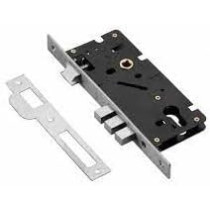 Abbasali Wooden Door Lock Body and Cylinder Martech Lock Body 45x85, Black, Secure Locking Mechanism