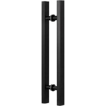 Abbasali Pull Handle for Glass and Wooden Sliding Doors, H Type, Square 38x25, 800mm, Silver, Easy Installation
