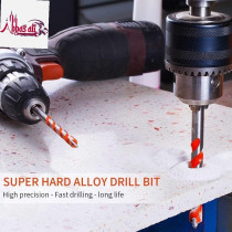 Abbasali 10pcs Ceramic Tile Drill Bit Set, Ideal for Tile, Brick, Glass, Plastic, Wood, and Concrete, 10mm