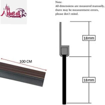Abbasali Door Bottom Brush Seal with Screw for Exterior/Interior Doors, 100cm, Brush Brown, Pack of 3pcs, Insulation and Soundproofing