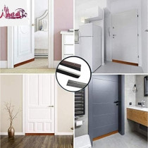 Abbasali Door Bottom Brush Seal with Screw for Exterior/Interior Doors, 100cm, Brush Brown, Pack of 3pcs, Insulation and Soundproofing