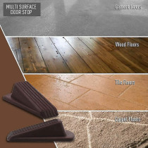 Abbasali Universal Door Stoppers Made of Premium Rubber, White, Durable and Effective Door Protection