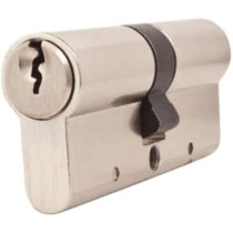 Abbasali Security Double Cylinder Door Barrel European Door Lock with Keys, 80mm, Gold, Brass Finish, Anti Shock, Anti Drilling, Anti Pique Protection