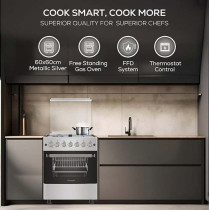 Bompani 60X60Cm 4-Burner Cooking Range With Mechanical Timer, Gas Oven, Grill, Ffd, Full-Safety, Automatic Ignition, 1 Year Warranty