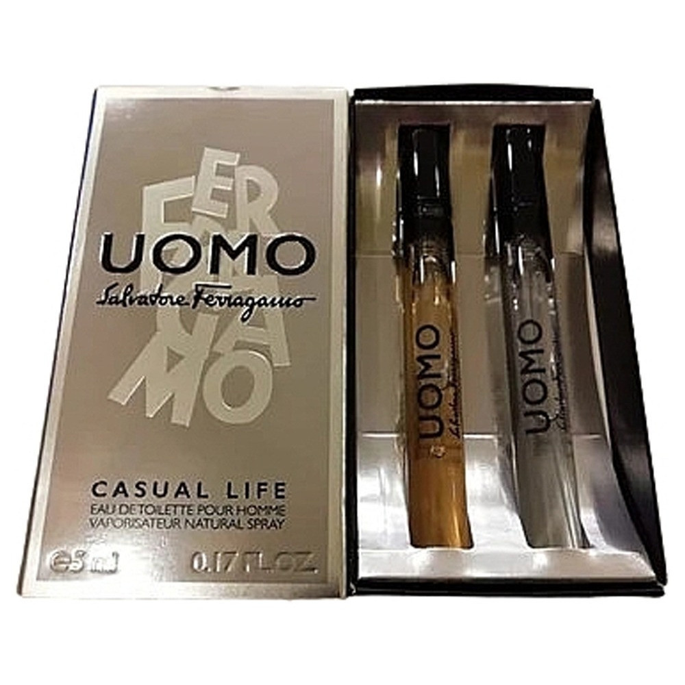 Salvatore Ferragamo For Men Mini Set Edt 2 x 5Ml (Uomo + Urban Feel)