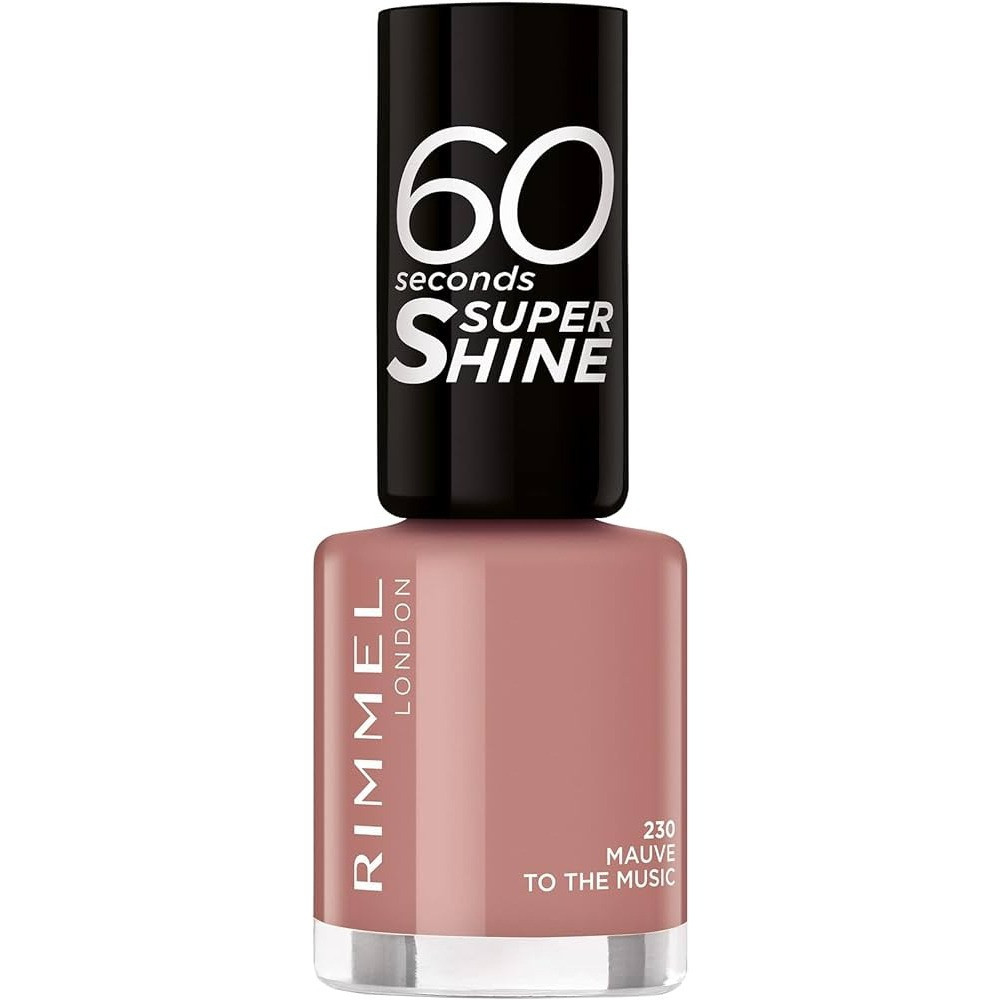 Rimmel London 60 Seconds Super Shine 230 Mauve To The Music Nail Polish, 8 Ml