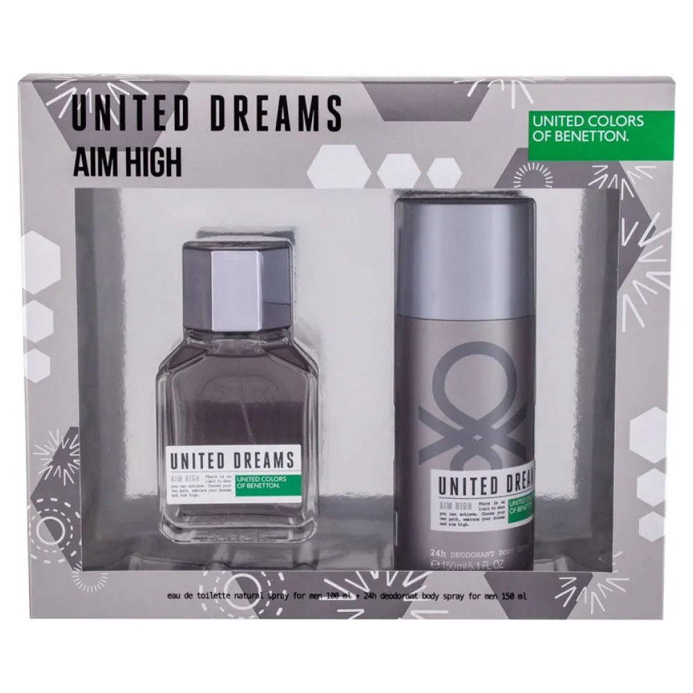 Benetton United Dreams Aim High (M) Set Edt 100Ml Plus 24H Deodorant 150Ml