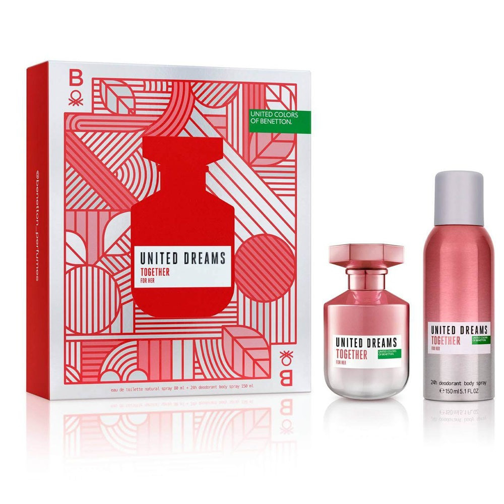 Benetton United Dreams Together For Her (W) Set Edt 80Ml Plus 24H Deodorant 150Ml