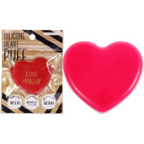 Sun Smile Silicon Heart Love Makeup (Red) Puff