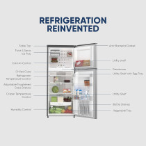 Nikai 500L Gross/319L Net, Double Door Refrigerator, NO FROST Top Mount Fridge, R600A Power Saving, CFC Free, Best for Home & Office, High-Cooling Inverter Compressor, MADE IN INDIA – NRF500FSS