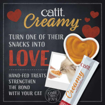 Catit Creamy Lickable Treats For Cat Chicken & Lamb Flavor 4 * 10G