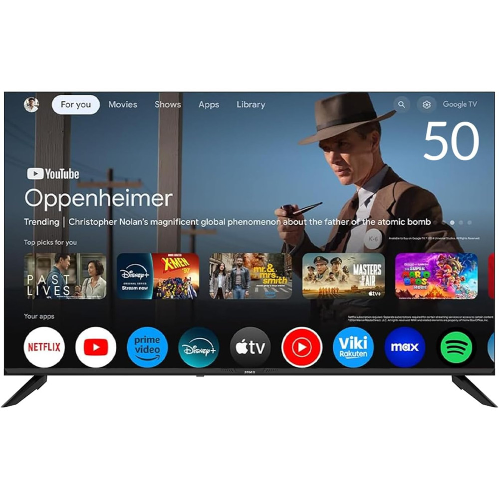 Star-X, 50 Inch 4K UHD LED Smart TV, Google TV, Dolby Audio, 50UH680G