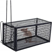 Abbasali Mouse And Rodent Snap Trap Cage, Pack of 5, 24x11x11cm, Black
