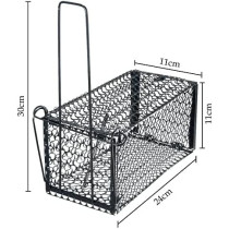 Abbasali Mouse And Rodent Snap Trap Cage, Pack of 5, 24x11x11cm, Black
