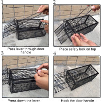 Abbasali Mouse And Rodent Snap Trap Cage, Pack of 5, 24x11x11cm, Black