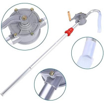 Abbasali Hand Crank Oil Barrel Pump, Lightweight Aluminum Tool for Diesel, Petrol, and Fuel Transfer