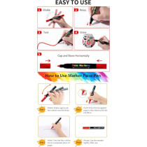 Abbasali Paint Markers Pack of 2, Permanent, Waterproof, Heat-Resistant for Multiple Surfaces