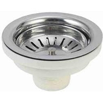 Abbasali Stainless Steel Kitchen Sink Waste Coupling, 1 Inch Drain Outlet for Wash Basins