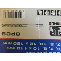 Abbasali 8 Piece SDS Plus Drill Bit Set, Durable and Versatile for Construction