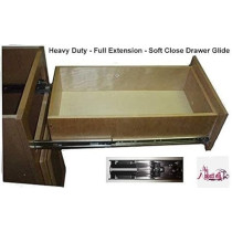 Abbasali 22 Inch Soft Closing Drawer Slide Rail, Steel Ball Bearing Runner