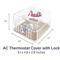 Abbasali AC Thermostat Cover with Lock, Includes Screwdriver, Pack of 2