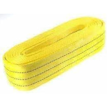 Abbasali 2-Ply Polyester Webbing Sling, 75mm, 3T, 6m, Durable Yellow Sling for Heavy Lifting