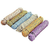 Abbasali Nylon Rope 10M with 2 Pcs Screw Hooks, Versatile for Laundry, Camping, and Home/Commercial Use