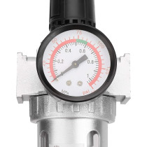 Abbasali Single Air Compressor Moisture Water Trap Filter Regulator with Mount Connection, Adjustable Pressure Control for Air Compressors, 1/4 Inch