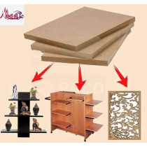 Abbasali MDF Wood Sheets for Crafts, Engraving, and Interior Design, Pack of 6 Pcs, 60cm x 80cm, 18mm with Gloves And Wood Saw for DIY Projects