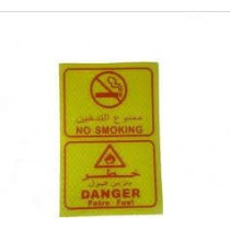 Abbasali Reflective Safety Warning Sticker, Weather Resistant Self Adhesive PVC Film for Goods Carriage and Containers, Pack of 2