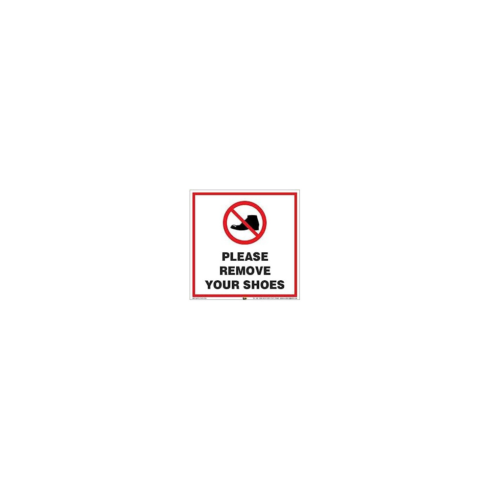Abbasali Please Remove Your Shoes, Sticker, 21x30 cm for Walls and Doors, Set of 3 Pcs for Cleanliness and Safety