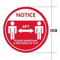 Lqw Home Floor Markers, 1/5/10 Pcs Floor Warning Stickers, Social Distancing, Please Keep Wait Here Stand Here, and Keep 6ft Distance, Stickers, 10 Pcs