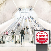 Lqw Home Floor Markers, 1/5/10 Pcs Floor Warning Stickers, Social Distancing, Please Keep Wait Here Stand Here, and Keep 6ft Distance, Stickers, 10 Pcs