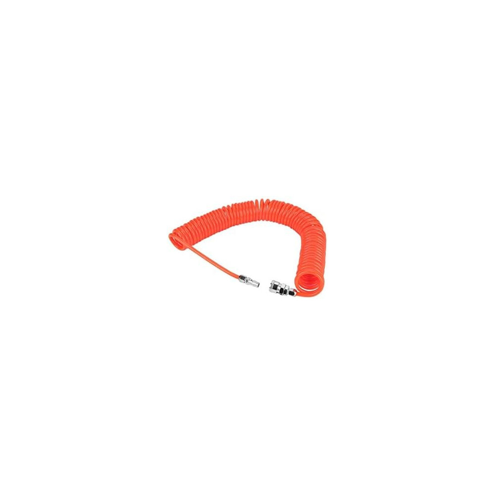Abbasali Spring Type Compressor Hose, 7.5M for Air Compressors and Pneumatic Tools