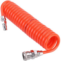 Abbasali Spring Type Compressor Hose, 7.5M for Air Compressors and Pneumatic Tools