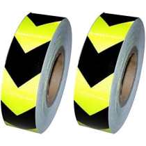 Abbasali Vehicle Night Reflective Safety Warning Tape, Green and Black Arrow Reflective Sticker for Cars, Trucks, and Buses