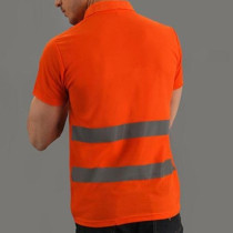 Abbasali Reflective High Visibility Workwear Polo T-Shirt, 245GSM for Safety and Comfort, 3XL