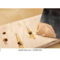 Abbasali Carpenter Wood Filler 500g, Includes Scraper & Brown Spray Paint for Wood Repair and Finishing