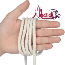 Abbasali 40 Yards White Cotton Cord, 12mm Craft Rope for Wall Hangings, Gardening, and Home Includes Gloves and Knife