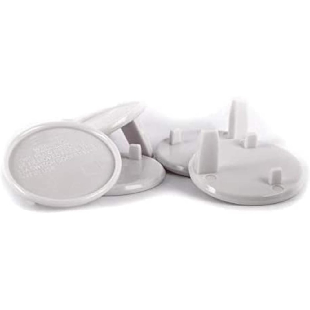 Abbasali Child Safety Electrical Outlet Plugs, Pack of 5, White, for Home Electrical Safety
