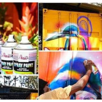 Abbasali 400ml Spray Paint, Pack of 2 Dark Blue for Internal And External Use