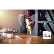 Abbasali Silicone Sealant Pack of 24pcs with 1 Free Silicone Gun, Beige, Durable and High Quality