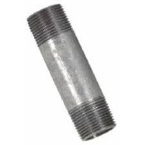 Abbasali GI Long Nipple Threaded Ends GI198-211A, 1.25 x 6 Inch, Durable Galvanized Iron Pipe Fitting