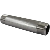 Abbasali GI Long Nipple Threaded Ends GI198-211A, 1.25 x 6 Inch, Durable Galvanized Iron Pipe Fitting