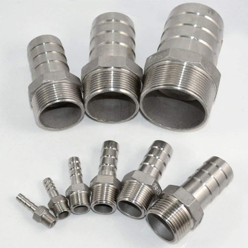 Abbasali Male Thread Hose Pipe Fitting SS Kim Nipple 2 Inch Durable for Various Pipe Connections