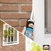 Pattex SL212 White Silicone Sealant Cartridge, 280ml, Ideal for Indoor and Outdoor Use