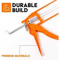 Abbasali Silicon Gun with Silicon, Clear, High Quality Clear Sealant for a Variety of Uses